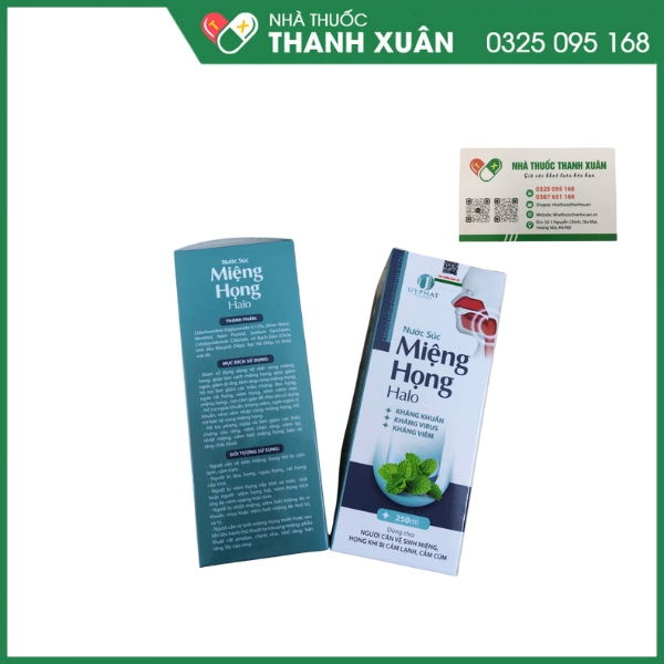 Nước Súc Miệng Họng Halo giúp làm sạch vùng miệng